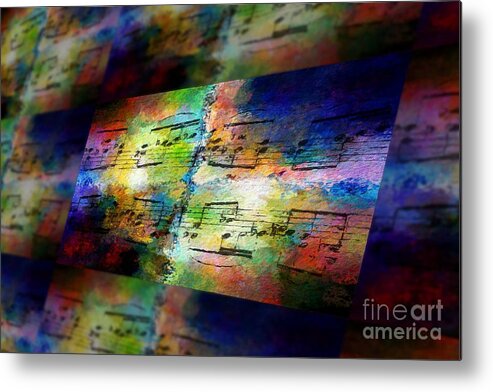 Music Metal Print featuring the digital art Pitch Space 2 by Lon Chaffin