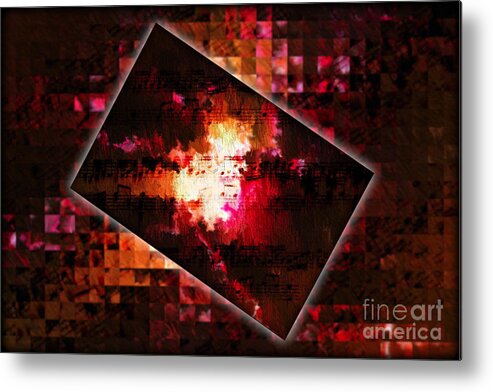 Music Metal Print featuring the digital art Pitch Space Grid 1 by Lon Chaffin