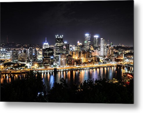  Metal Print featuring the photograph Pittsburgh Lights by Parth Bhagat