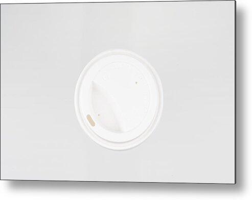 Unhealthy Eating Metal Print featuring the photograph Plastic Lid of Paper Cup by Copyright Xinzheng. All Rights Reserved.