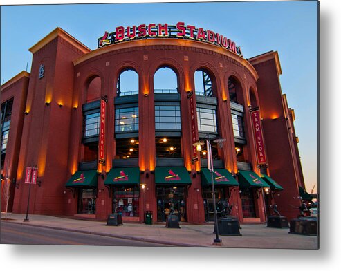 Busch Stadium Metal Print featuring the photograph Play Ball by Steve Stuller