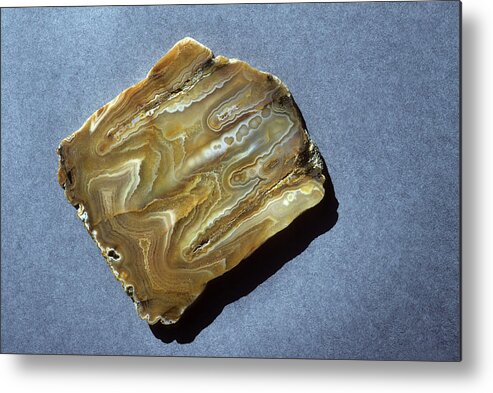 Agate Metal Print featuring the photograph Plume Agate by A.b. Joyce