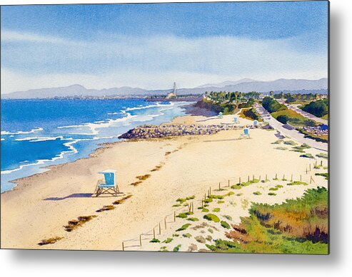 Ponto Metal Print featuring the painting Ponto Beach Carlsbad California by Mary Helmreich