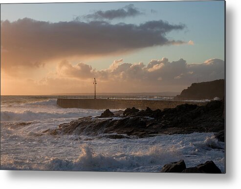 Porthleven Metal Print featuring the photograph Porthleven in Cornwall by Pete Hemington