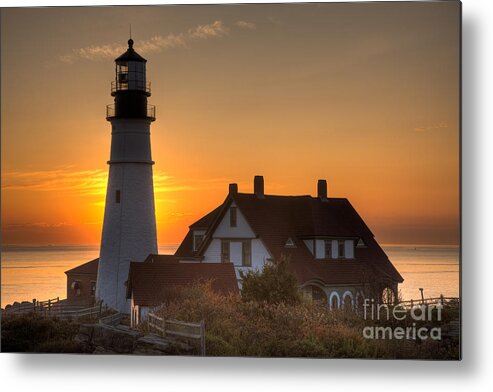 Clarence Holmes Metal Print featuring the photograph Portland Head Light at Sunrise III by Clarence Holmes