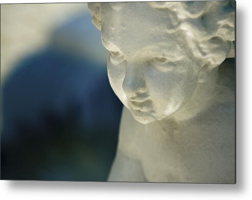 Alone Metal Print featuring the photograph Portrait of a cherub by Maria Heyens