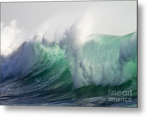 Wave Metal Print featuring the photograph Portuguese Sea Surf by Heiko Koehrer-Wagner