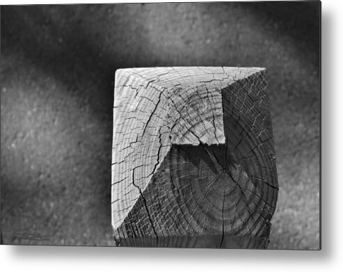 Abstract Metal Print featuring the photograph Post by Ludwig Keck