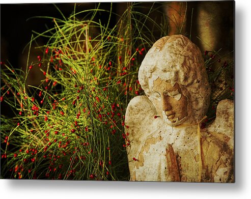 Angel Metal Print featuring the photograph Praying for Peace by Terry Rowe