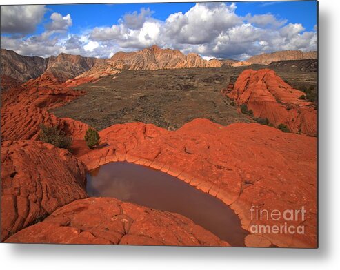 Snow Canyon Metal Print featuring the photograph Precious Desert Water by Adam Jewell