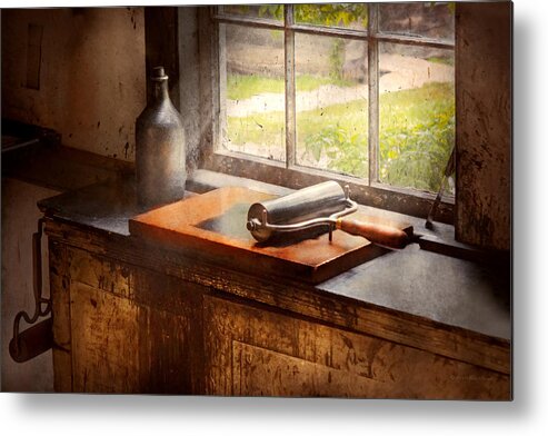 Roller Metal Print featuring the photograph Printer - A hope and a brayer by Mike Savad