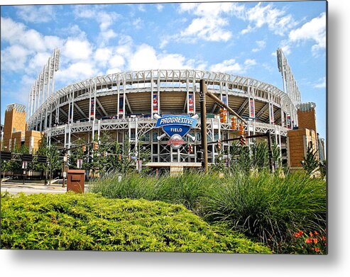 Jacobs Metal Print featuring the photograph Progressive Field by Frozen in Time Fine Art Photography