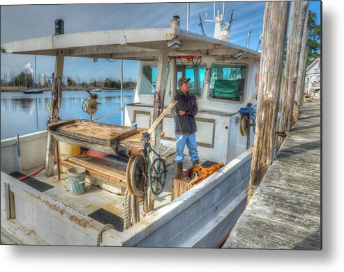 Georgetown South Carolina Metal Print featuring the photograph Proud Fisherman by Francis Trudeau