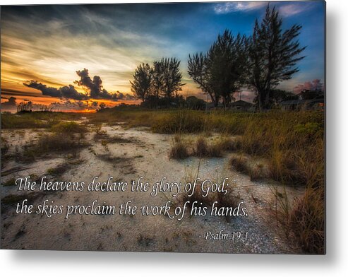 Land Metal Print featuring the photograph Psalm 19 by Joshua Minso