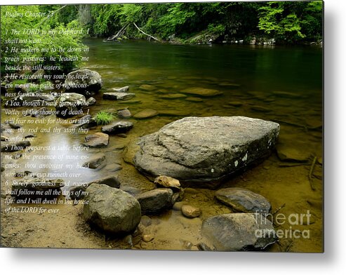 Cranberry River Metal Print featuring the photograph Psalm 23 Cranberry River by Thomas R Fletcher