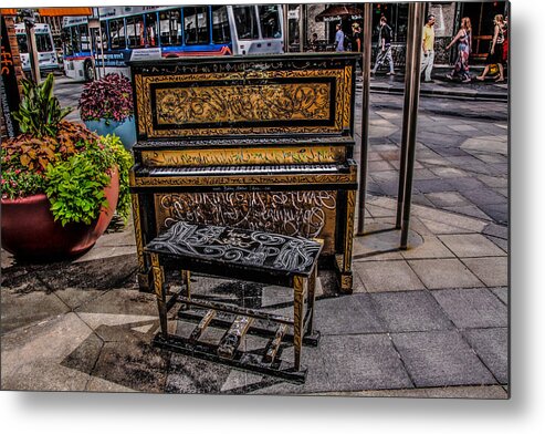 Piano Metal Print featuring the photograph Public Piano by Ray Congrove