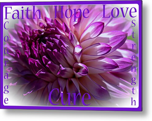 Alzheimer's Disease Metal Print featuring the photograph Purple Awareness Support by Tikvah's Hope