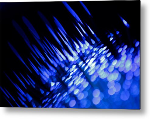Abstract Metal Print featuring the photograph Purple Rain by Dazzle Zazz