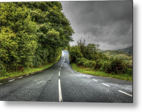 Tranquility Metal Print featuring the photograph Quiet Road In The Lake District by Taken By David Pearce, London Uk.