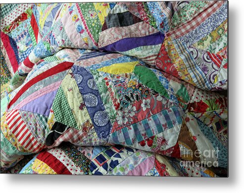 Quilt Metal Print featuring the photograph Quilt of Many Colors by Sarah Schroder