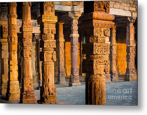 Asia Metal Print featuring the photograph Qutab Minar Hall by Inge Johnsson