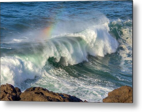 Breakers Metal Print featuring the photograph Rainbow Breakers 0071 by Kristina Rinell