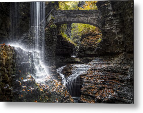 Fall Metal Print featuring the photograph Rainbow Falls by Eduard Moldoveanu