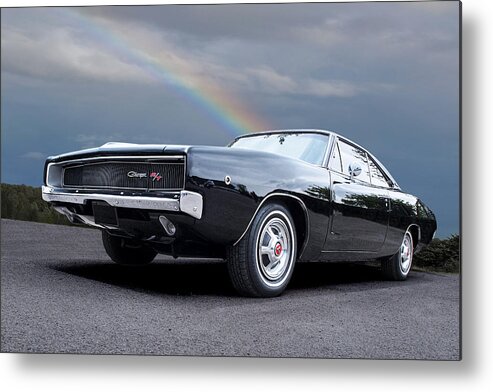Dodge Charger Metal Print featuring the photograph Rainbows End - Dodge Charger R/T by Gill Billington