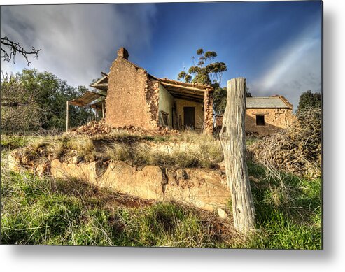 Abandoned Metal Print featuring the photograph Rainbow's End by Wayne Sherriff