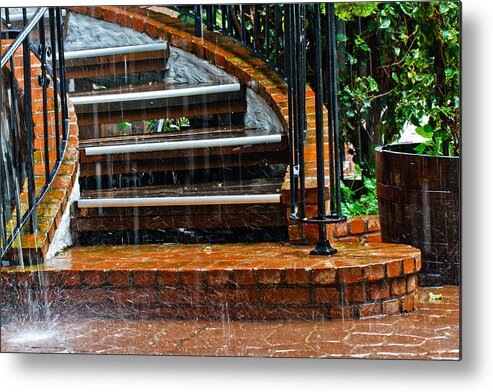 Stairs Metal Print featuring the photograph Rainy Day by Ben Graham