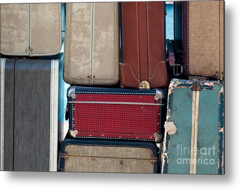 Suitcase Metal Print featuring the photograph Ready To Go by Dan Holm