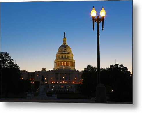 U.s. Capitol Building Metal Print featuring the photograph Reawaken by Mitch Cat