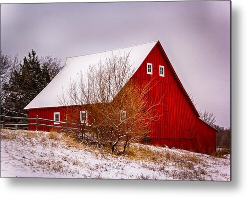 2013 Metal Print featuring the photograph Red Barn II by Jay Stockhaus