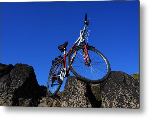 Bicycle Metal Print featuring the photograph Red Bicycle by Aidan Moran