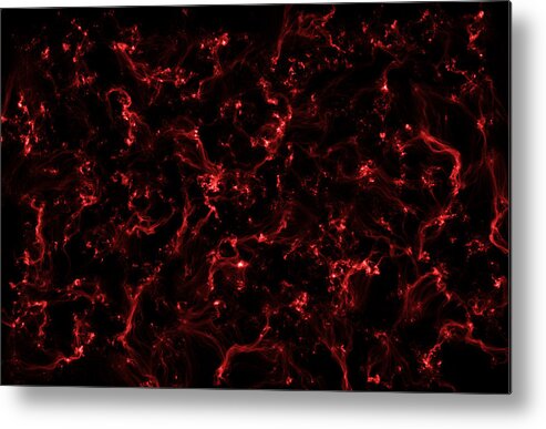 Flames Metal Print featuring the digital art Red Flames by Iron Aidan