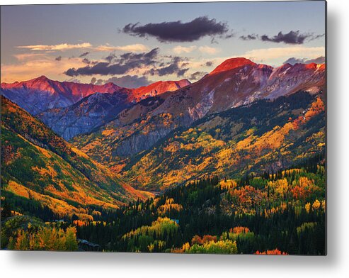 Colorado Metal Print featuring the photograph Red Mountain Pass Sunset by Darren White