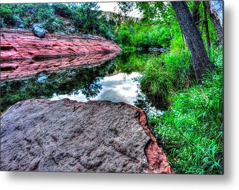 Landscape Metal Print featuring the photograph Red Rock by Richard Gehlbach