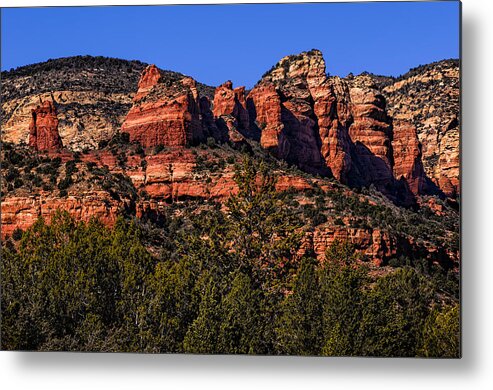 2014 Metal Print featuring the photograph Red Rock Sentinels by Mark Myhaver
