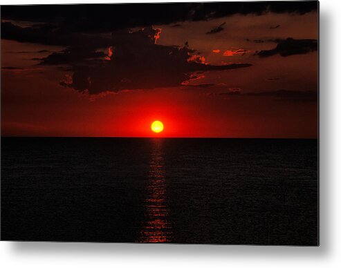 Cloud Formations Metal Print featuring the photograph Red Sky at Sunrise 2 by Jeremy Herman