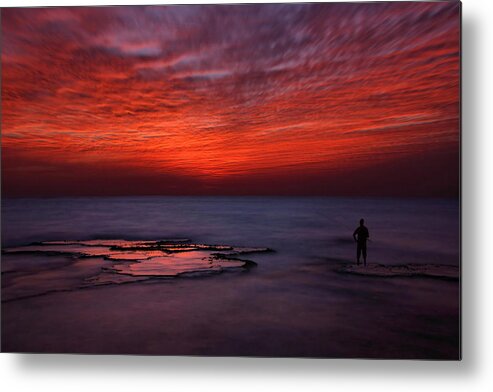 Sunset Metal Print featuring the photograph Red Sky by Itay Gal