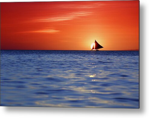 Scenics Metal Print featuring the photograph Red Sunset by Vuk8691
