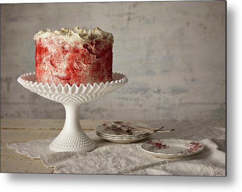 Temptation Metal Print featuring the photograph Red Velvet Cake by Lew Robertson