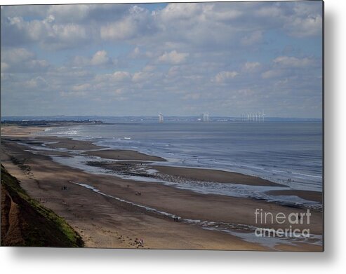Redcar Metal Print featuring the photograph Redcar from a distance by Scott Lyons