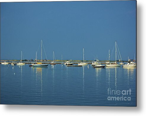 Sailboat Metal Print featuring the photograph Reflecting Masts by Amazing Jules