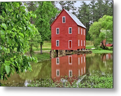 8619 Metal Print featuring the photograph Reflections of a Retired Grist Mill by Gordon Elwell