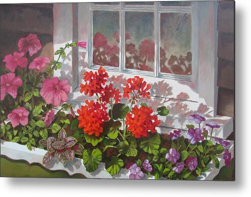 Summer Home Metal Print featuring the painting Reflections of Summer by Tony Caviston
