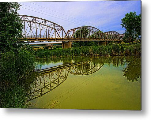 Bridge Metal Print featuring the photograph Reflective Bridge by Jerry Cahill