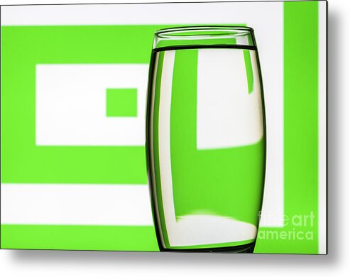 Tumbler Metal Print featuring the photograph Refracted Patterns 28 by Steve Purnell