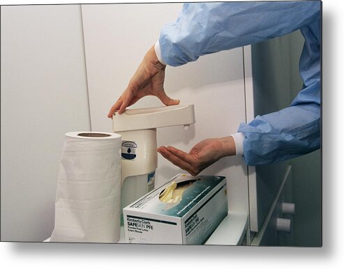 Antiseptic Metal Print featuring the photograph Research Laboratory Hygiene by Philippe Psaila/science Photo Library