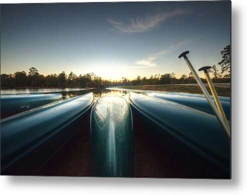 Allaso Ranch Metal Print featuring the photograph Resting Canoes by David Morefield